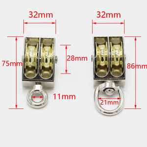 36/48/52/58/75/86mm Mini Pulleys Metal Sheave Zinc Alloy Katrol Wiel  Lifting Rope Roller Pulley Wheel Climbing