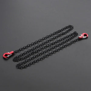 RC Car Metal CNC Trailer Hook Winch Hook With Trailer Chain Accessories for 1/10 Axial SCX10 TRX4 D90 Tamiya CC01