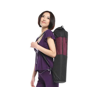 Yoga Mat Bag Exercise Fitness Carrier Nylon Mesh Center Adjustable Strap Pilates Fitness Body Building Sports Equipment 1 PCS