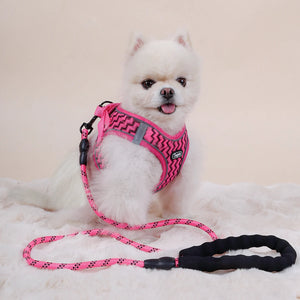 Supet Pet Cat and Dog Chest Strap with Wave Pattern Breathable and Comfortable Tank Top Traction Rope