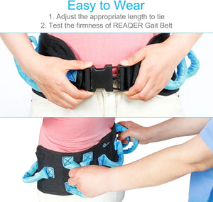 Gait Belt Transfer Belts for Lifting Seniors, Walking and Standing Assist Aid for Bariatric, Elderly, Handicap, Therapy, 1Pc