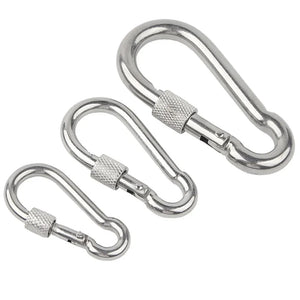 M4 M5 M6 M8 M10 304 Stainless Steel Spring Snap Hook - Key Ring Buckle Outdoor Safety Hook Hoist Buckle Chain Buckle Pet Rop