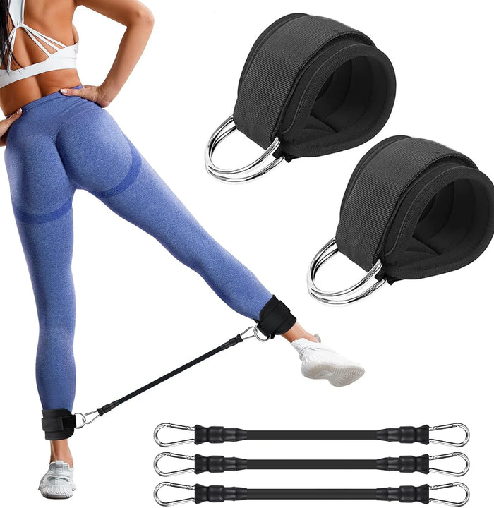 Ankle Resistance Bands, Ankle Bands for Working Out with Cuffs, Resistance Bands for Leg Butt Training Workout Equipment for Kic