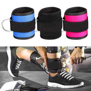 Adjustable Wrist Ankle Cuffs D Ring Pulley Lifting Straps Gym Cable Attachments Weight-bearing Exercise Fitness Accessories