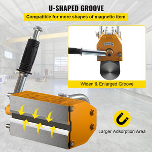 VEVOR 100Kg - 2000Kg Steel Permanent Magnetic Lifter Neodymium Magnet Crane Hoist Lift Metal Suction Cup Construction Tools