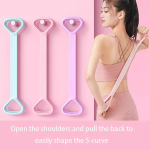 Stretch Strap Yoga 8-figure Tensioner Yoga Tool Open Back Practice Shoulder Yoga Stretching Belt Elastic Stretch Band Workout