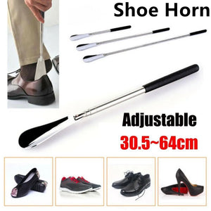 30-64cm Telescopic Long Handle Shoehorn Stainless Steel Shoe Horn Lifter Tool Shoe Lifting Device For Elderly And Pregnant Women