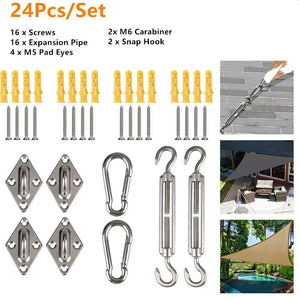 4/24/47Pc Steel Flexible Wire Stainless Steel Clothesline Diameter Lifting Chain Ajustable Locking Cable Shade Sail Rope Fitting