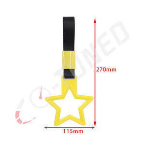 1Pcs JDM Tsurikawa Ring Creative Five Point Star Car accessories Car tow strap Static device Warning ring Indoor Decoration