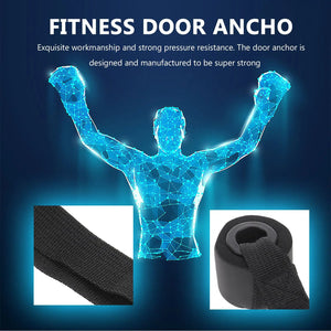 Fitness Elastic Exercise Training Strap Resistance Band Over Door Anchor Pull Rope Door Buckle for Home Working-out Accessories