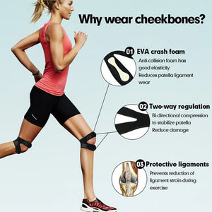 1Piece Adjustable Patella Knee Strap with Double Compression Pads Knee Support Running Basketball Football Cycling Tennis Yoga