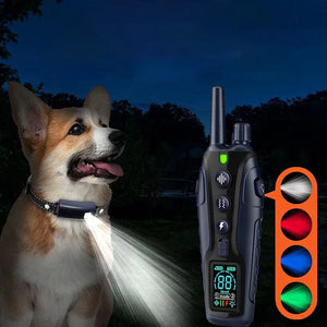 LED Pet Dog Trainings Electric Shocker Dog Training Anti Bark Collar Ultrasonic Dog Repeller Training Aids and Behavior