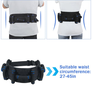 Leetye Mei Transfer Gait Belt Seniors 7 Handles Gate Belt Elderly Adjustable Lift Strap with Quick Release Buckle Anti-Slip