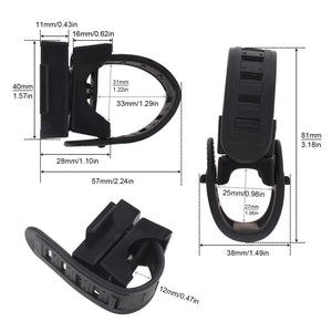 Universal Bicycle Flashlight Holder Mount 360 Degree Adjustable Rubber Straps Bike LED Headlight Torch Clamp Clip Bracket