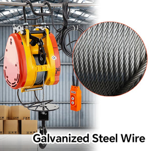 Electric Hoist Crane Wire Cable Winch Lift 98ft/30m 360-500KG With Wireless Remote Control Lifting Tool Electric Winch Traction