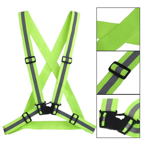 Universal Reflective Straps Night Running Riding Clothing Vest Adjustable Safety Vest Elastic Band Reflective Safety Jacket