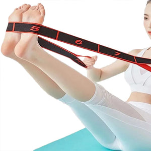 Yoga Stretch Resistance Bands High Elasticity Multi-Segment Dance Yoga Stretching Belt Sport Pilates Fitness Exercise Pull Strap