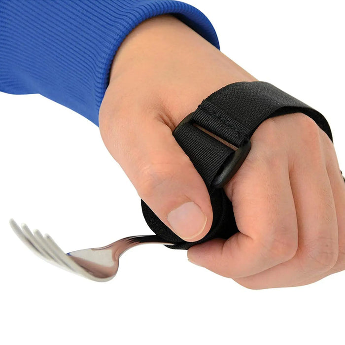 Utensil Holders Hand Straps Eating Feeding Assistance Holding Cutlery Nylon Auxiliary Strap for Weak Grip Elderly Adults Cutlery