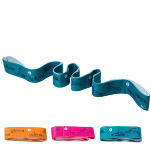 Yoga Pull Strap Belt Polyester Latex Elastic Latin Dance Stretching Band Loop Yoga Pilates GYM Fitness Exercise Resistance Bands