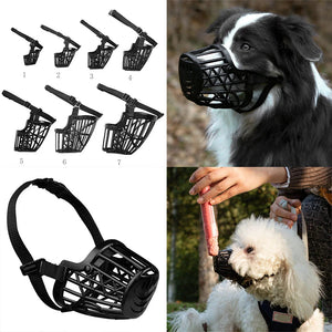 Dog Muzzles With Adjustable Straps Plastic Basket Cage For Pet Dogs Anti-biting Mask No Bark Bite