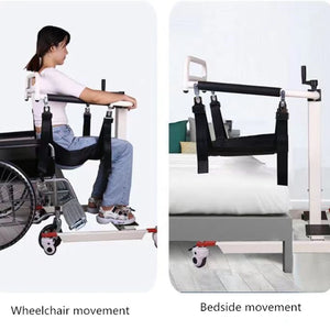 Manual Lift Shift Machine Bed Wheelchair Transfer Lifter Chair Bed-Ridden Transport Moving Lifting for Elderly Disabled Patient