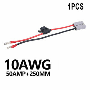 10AWG 50Amp Power Connector Double Pole Forklift Conductive Charger Battery High Current Car For Anderson Plug Lead To Lug M8