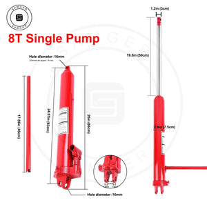 Samger 8Ton/12Ton Hydraulic Jack Manual Engine Lift Repair Tool Hydraulic Long Ram Hydraulic Jack Single&Double Pump