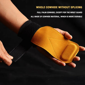 1Pair Vivid Colors Cowhide Fitness Gloves Straps Grips Weight Power Belt Lifting Pad Gym Deadlift Workout Exercise Protector