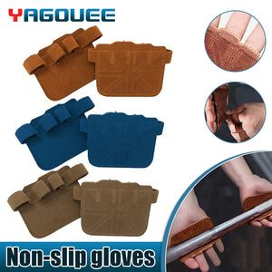 Weightlifting Training Gloves Leather Palm Protection Women Men Gym Sports Gymnastics Grips Pull Ups Weightlifting Accessories