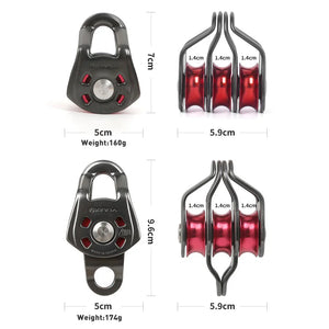 Xinda Outdoor Three Pulley Cableway Crosses Rock Climbing Rescue To Expand Hoisting Ball Bearing Pulley Block