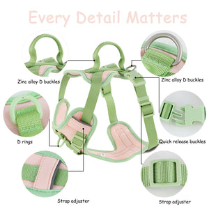 Splicing Colors For Medium Dog Harness no pull for large Small dogs Adjustable Chest Strap Dog Harness bundle Personalized