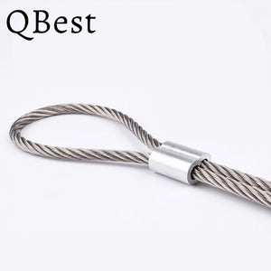 QBest 5m/10m 0.8-4mm Diameter 7X7 7X19 Structure 304 stainless steel wire rope thin cable softer fishing lifting cable