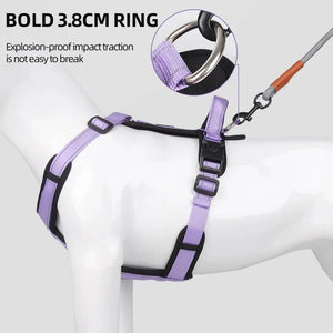 New Pet Dog Harness No-pull Dog Padded Vest Adjustable Reflective Chest Strap Safety Lead All Weathers For Small Medium Dogs