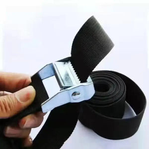 5M*25mm Black Tie Down Strap Strong Ratchet Belt Luggage Bag Cargo Lashing With Metal Buckle