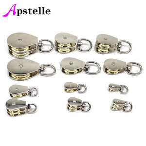 Apstelle 36/52/75mm DIY Zinc alloy Swivel Fixed Pulley Sheave Lift Hoist Rope Hanging Single