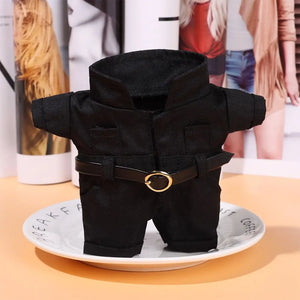 20CM Doll Clothes Tooling Style Vest Shorts Tight Fitting Uniform Knitted Sweater Overalls Suit For Idol Dolls Accessories