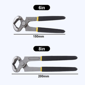 6/8Inch End Cut Nippers Top Cutting Pincers Pliers Manual Nail Pulling Pliers Flat Mouth Nail Lifting Labor-Saving Walnut Pliers