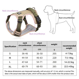 Pet Dog Harness Adjustable Reflective Dog Chest Strap Vest For Small Medium Large Dogs Outdoor Training Protective Dog Harness