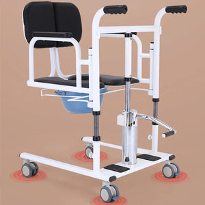 Toilet Stair Lift Chair Hydraulic Patient Transfer Chair with Commode for Disabled Multifunctional Shift Chair