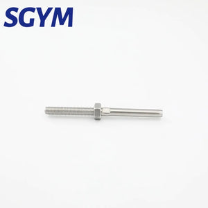 SGYM Swage Stud 2/2.5/3/4/5/6/8/10mm Wire Rope Right Hand Thread Stainless Steel 316 End Terminal Rope Fittings Cable Railing