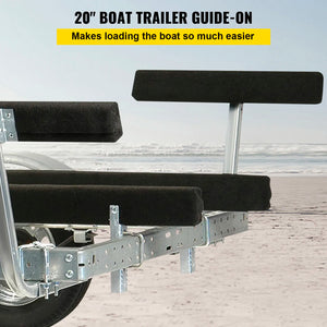 VEVOR Short Bunk 2PCS Boat Trailer Guide-ons w/Carpet-padded Boards Galvanized Steel Boat Accessories w/Complete Mounting Parts