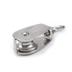 1PCS 304 Stainless Steel Pulley Marine Traction Single Lifting Pulley Blocks Material Handling Tools M15/20/25/32/50/75