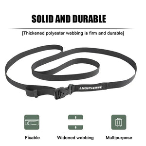 Travel Tied Belt 2Pcs Nylon Cargo Tie Down Luggage Lash Belt Strap Camping Hiking Cargo Storage Belt Buckle