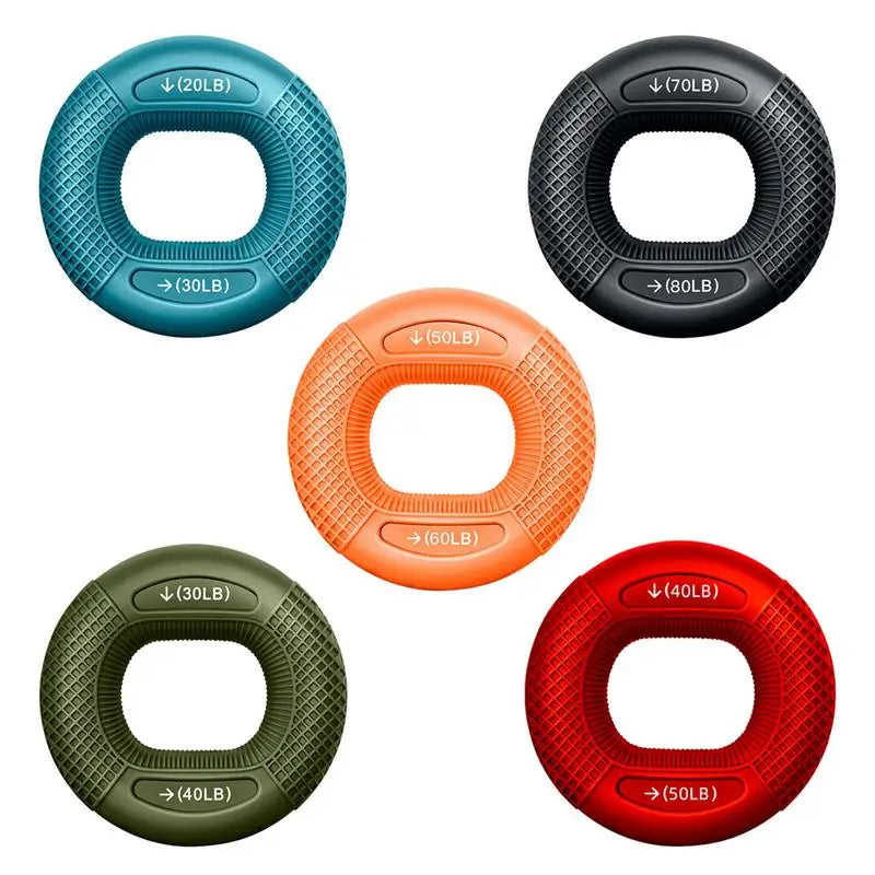 Silicone Adjustable Hand Grip | 20-80LB Gripping Ring for Finger ...