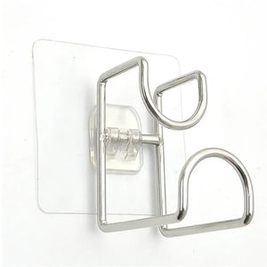 5/10 Pcs Seamless Adhesive Hooks Wall Mount Rack Strong Non-Marking Patch Patch Accessories Grab Hook for Racks Baskets Home