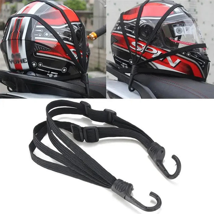 60/90/120CM Motorcycle Helmet Straps Motorcycle Accessories Hooks Luggage Retractable Elastic Rope Fixed Strap Motos Helmet Net