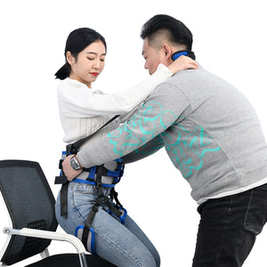 Transfer Gait Belt with 10 EVA Padded Handles for Patient Care Injured Lifting Transport Belts Grip Belt Seniors Elderly