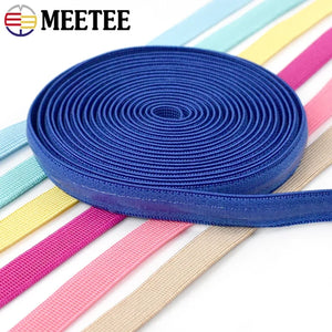 5/10/20M 10mm Polyester Elastic Band Underwear Bra Anti-skid Silicone Rubber Bands Stretch Strap Tape DIY Sewing Accessories