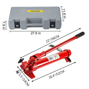 VEVOR 12 Ton Power Hydraulic Cylinder Jack Kit 1.4M Oil Tube Autobody Frame Repair Tools Truck Farm Lifting Separation Jack Tool