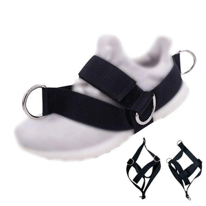 2 Pieces Nylon Ankle Strap with 4 connecting Points Gym Machine Attachment Pull Belt for Workout Pilates Fitness Training